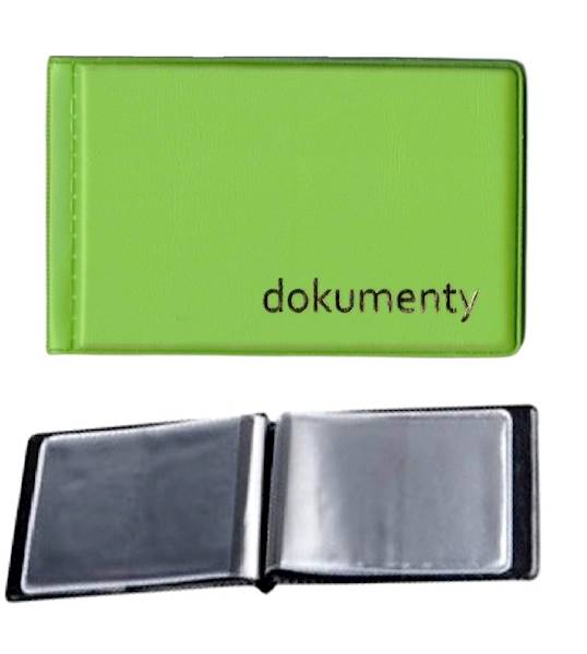 Okładka na dokumenty Duo PVC Modern zielony