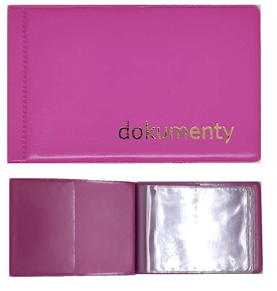 Okładka na dokumenty Duo PVC Modern różowa
