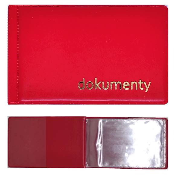 Okładka na dokumenty Duo PVC Modern czerwona