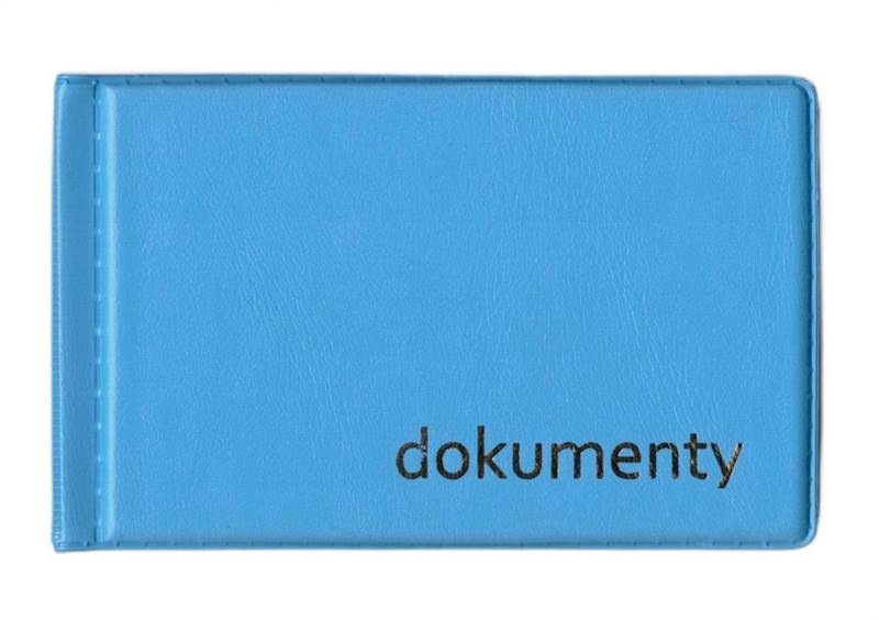 Okładka na dokumenty Duo PVC Modern błękitna