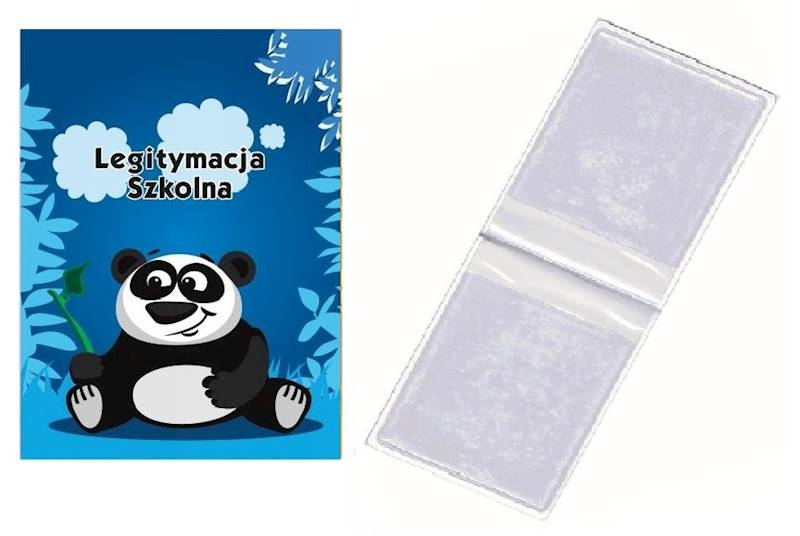 Okładka na legitymację szkolną nadrukiem Panda