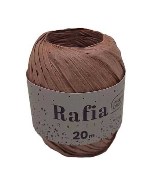 Rafia na szpulce 20m SATIN GOLD Różowy