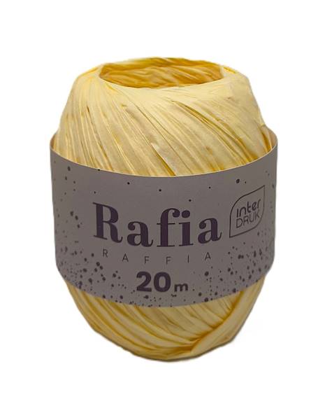 Rafia na szpulce 20m SATIN GOLD Kremowy