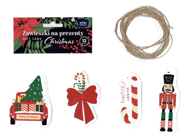Zawieszki na prezent 12 szt. Christmas