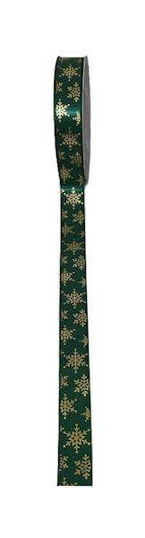 Wstążka satynowa 1,5 cm x 3 m Christmas śnież ziel