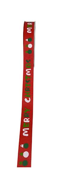 Wstążka rypsowa 1,5 cm x 3 m Christmas Merry kolor
