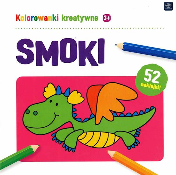 Kolorowanki kreatywne z naklejkami Smoki