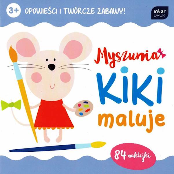 Kolorowanka z naklejkami Myszunia Kiki maluje