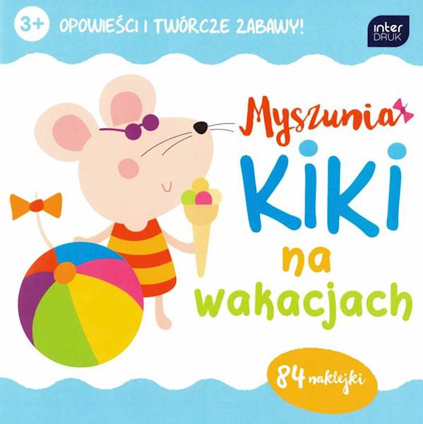 Kolorowanka z naklejkami Myszunia Kiki 2 na wakacj