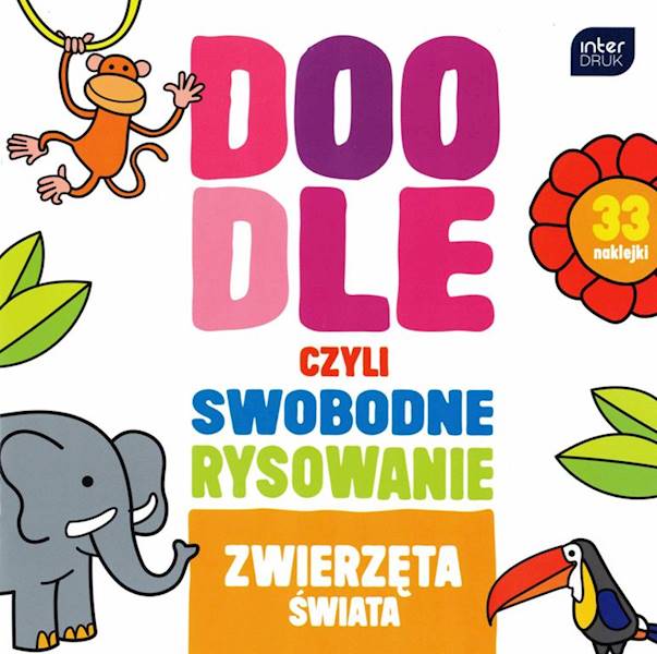 Kolorowanka z naklejkami Doodle Zwierzęta świata