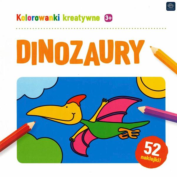 Kolorowanki kreatywne z naklejkami Dinozaury