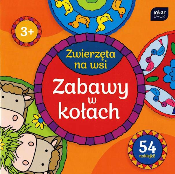Kolorowanka Zabawy w kołach Zwierzęta na wsi