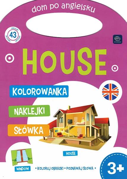 Kolorowanka z naklejkami po angielsku House