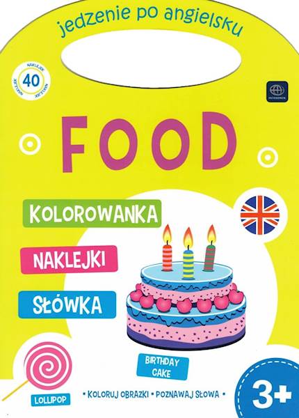 Kolorowanka z naklejkami po angielsku Food