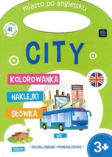 Kolorowanka z naklejkami po angielsku City