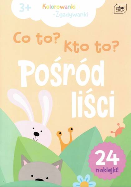 Kolorowanka z naklejkami Co to? Kto to? Pośród liś