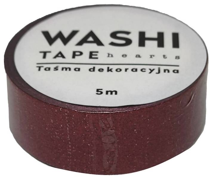 Taśma dekoracyjna WASHI 15 mm x 5 m HEARTS wzór 9