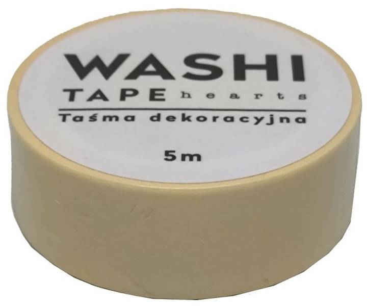 Taśma dekoracyjna WASHI 15 mm x 5 m HEARTS wzór 4