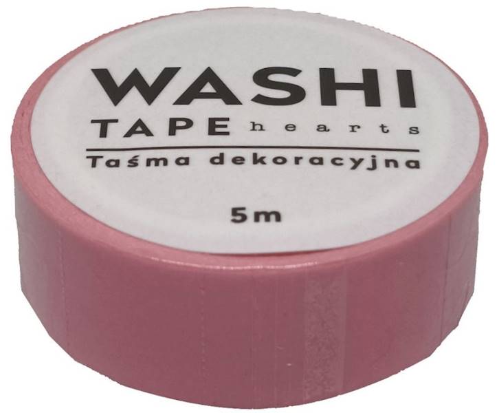 Taśma dekoracyjna WASHI 15 mm x 5 m HEARTS wzór 3