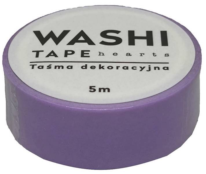 Taśma dekoracyjna WASHI 15 mm x 5 m HEARTS wzór 2