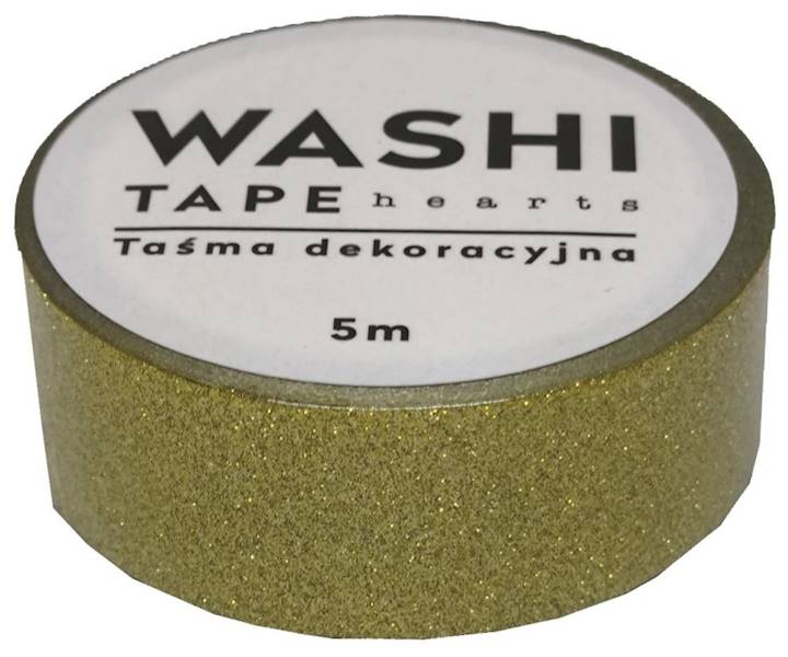 Taśma dekoracyjna WASHI 15 mm x 5 m HEARTS wzór 12
