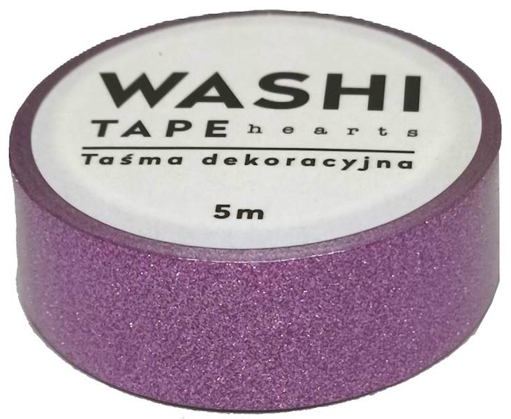 Taśma dekoracyjna WASHI 15 mm x 5 m HEARTS wzór 11
