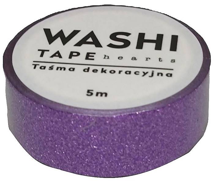 Taśma dekoracyjna WASHI 15 mm x 5 m HEARTS wzór 10
