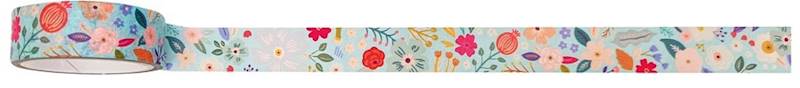 Taśma dekoracyjna WASHI 15 mm x 5 m GARDEN wzór 6