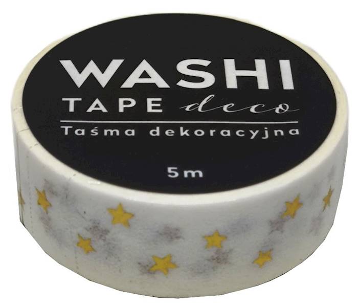 Taśma dekoracyjna WASHI 15 mm x 5 m DECO wzór 3