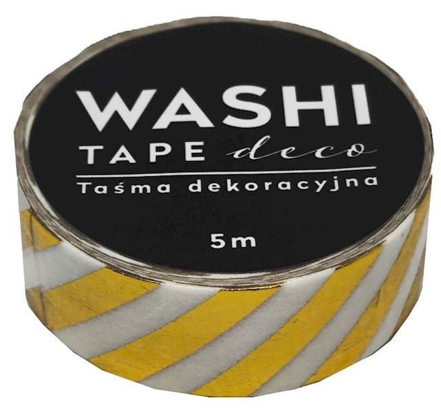 Taśma dekoracyjna WASHI 15 mm x 5 m DECO wzór 1