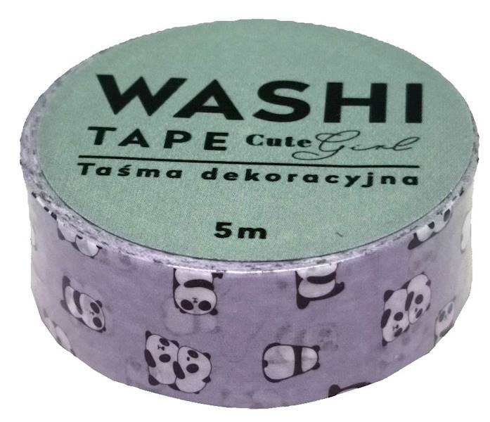 Taśma dekoracyjna WASHI 15 mm x 5 m CUTE GIRLS w 8