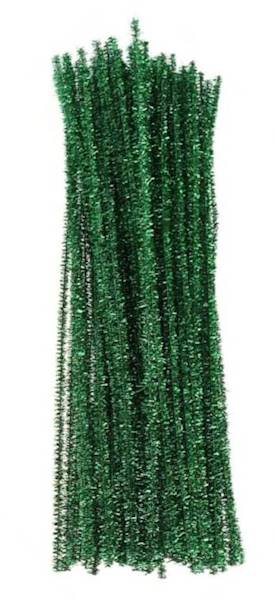 Druciki kreatywne 0,6x30cm 40szt zielone metaliczn