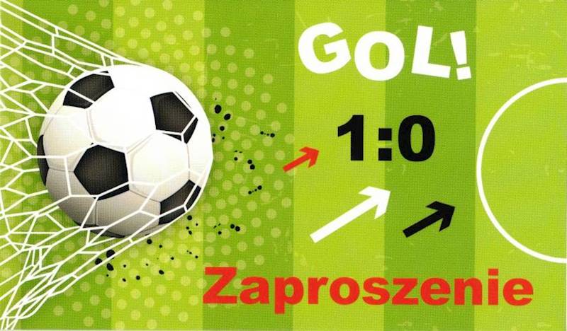 Zaproszenia POL-MAK Z_DZIE_61348 Piłka Gol!