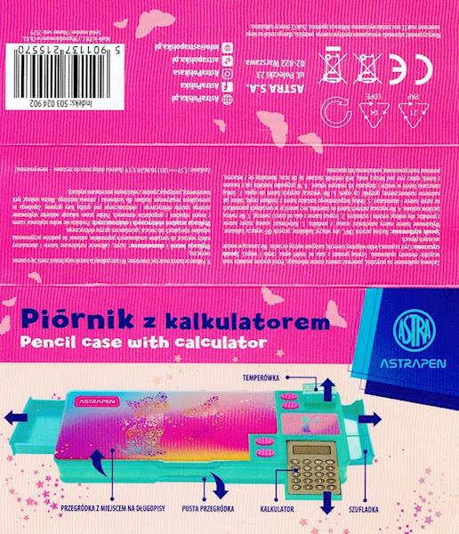 Piórnik z kalkulatorem ASTRAPEN Kitty Ombre
