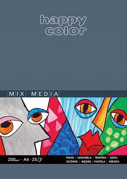 Blok mix Media ART A4 25K 200g Happy Color