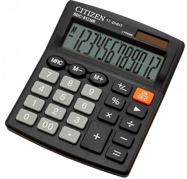 Kalkulator CITIZEN biurowy SDC-812NR Czarny