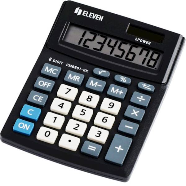Kalkulator Eleven biurowy CMB801-BK 2 Power