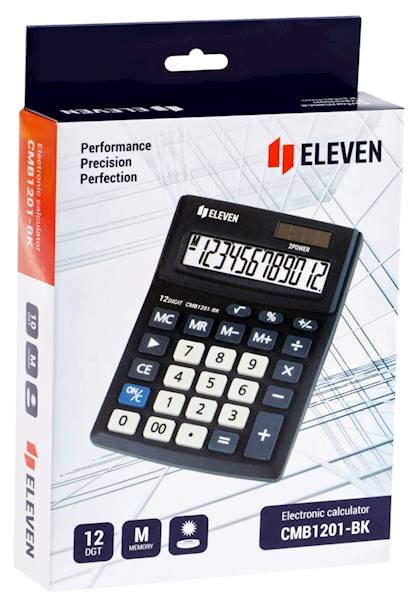 Kalkulator Eleven biurowy CMB1201-BK 2 Power