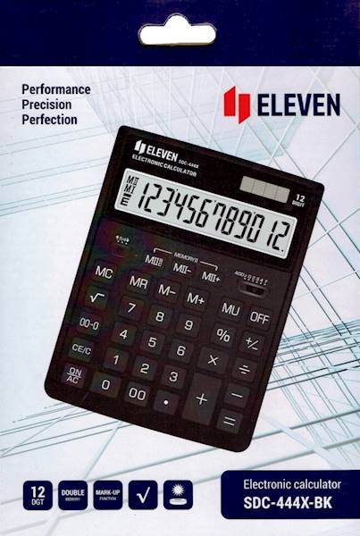 Kalkulator Eleven biurowy SDC-444X-BK czarny perło