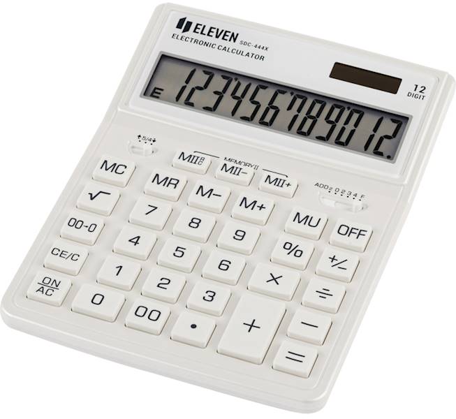 Kalkulator Eleven biurowy SDC-444X-WH biały