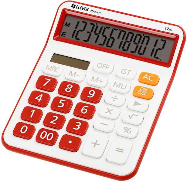 Kalkulator Eleven CDC-110-WH/RD biało-czerwony