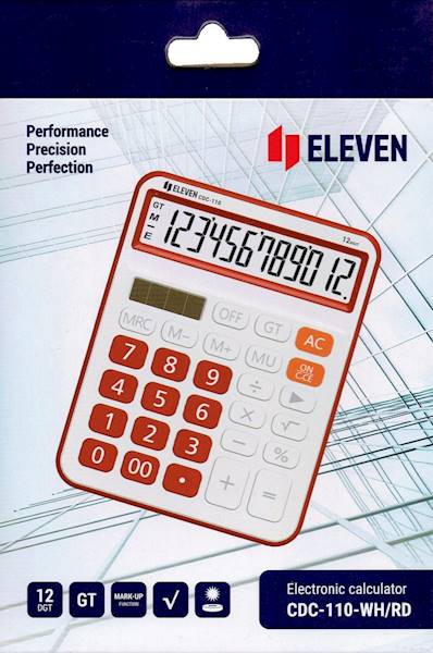 Kalkulator Eleven CDC-110-WH/RD biało-czerwony