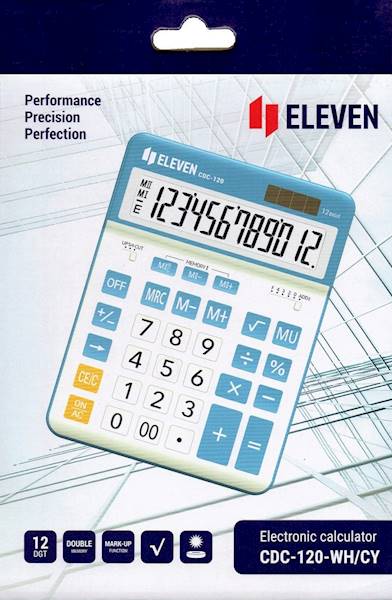 Kalkulator Eleven CDC-120-WH/CY biało-niebieski