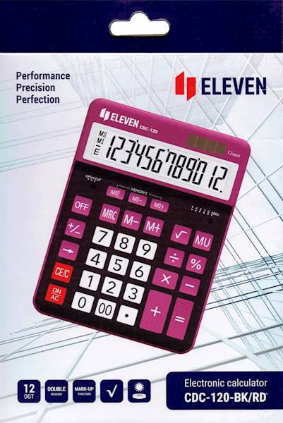 Kalkulator Eleven CDC-120-BK/RD czarno-różowy