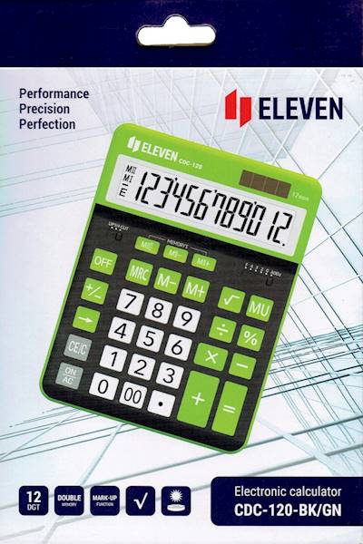 Kalkulator Eleven CDC-120-BK/GN czarno-zielony