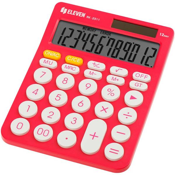 Kalkulator Eleven RK-2311-PK okrągłe przyciski róż