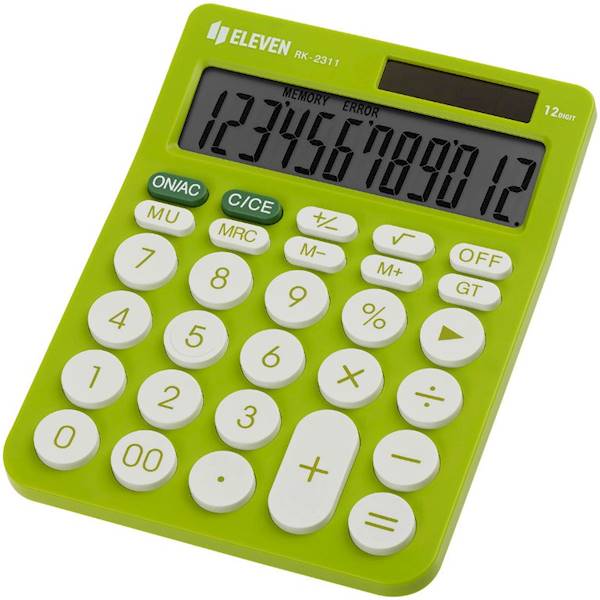 Kalkulator Eleven RK-2311-GN okrągłe  przyciski zi
