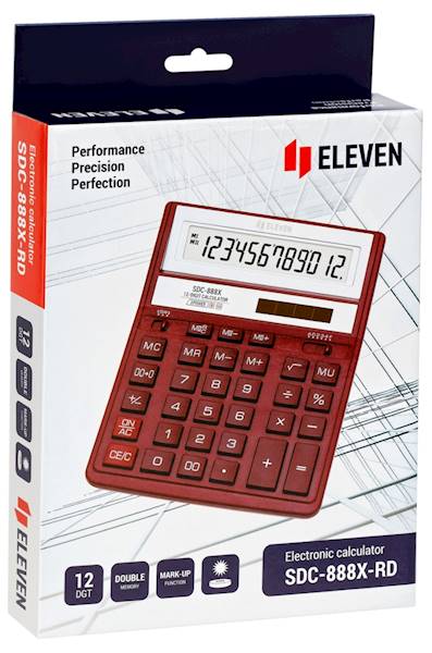 Kalkulator Eleven biurowy SDC-888X-RD