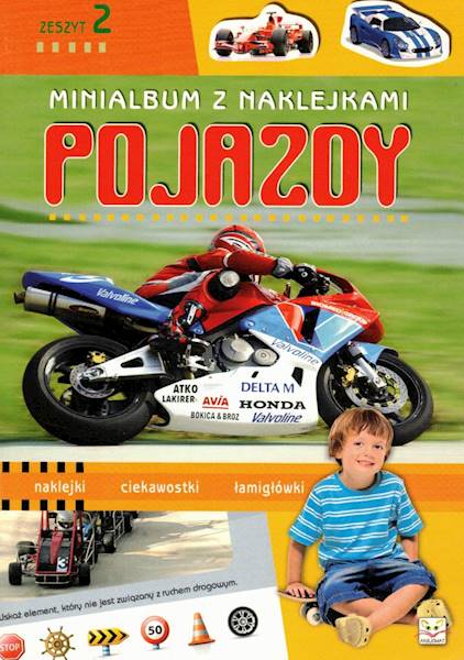 Minialbum z naklejkami. Pojazdy zeszyt 2 Aksjomat