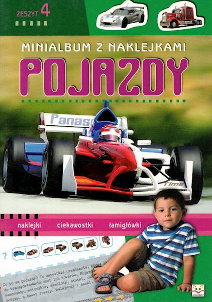 Minialbum z naklejkami Pojazdy zeszyt 4 Aksjomat